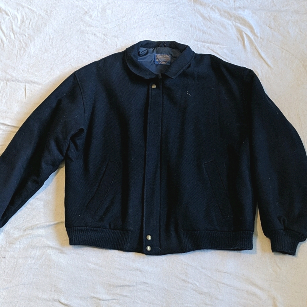 Navy blue Pendleton Lobo virgin wool jacket